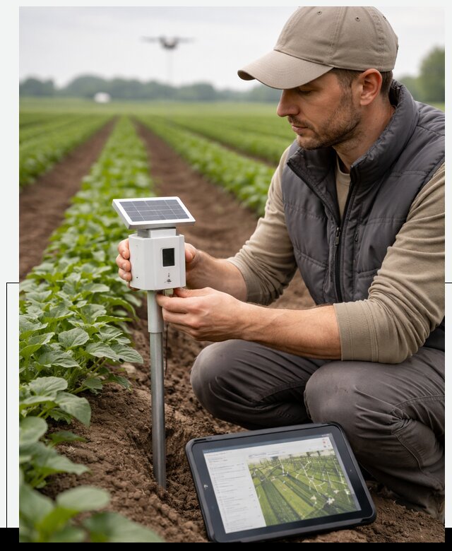 IoT мониторинг сельскохозяйственных полей и контроля в Кимрах